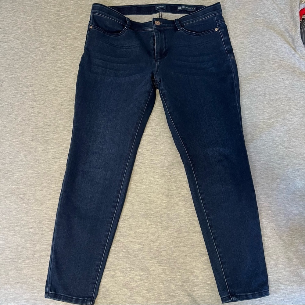 J. Jill Dark Wash Skinny Jeans Stretch Classic Fit Size 12